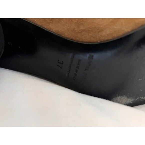 Isabel Marant Danae Ankle Boots Brown Suede Slip on Bootie Heel 37 - Picture 8 of 10